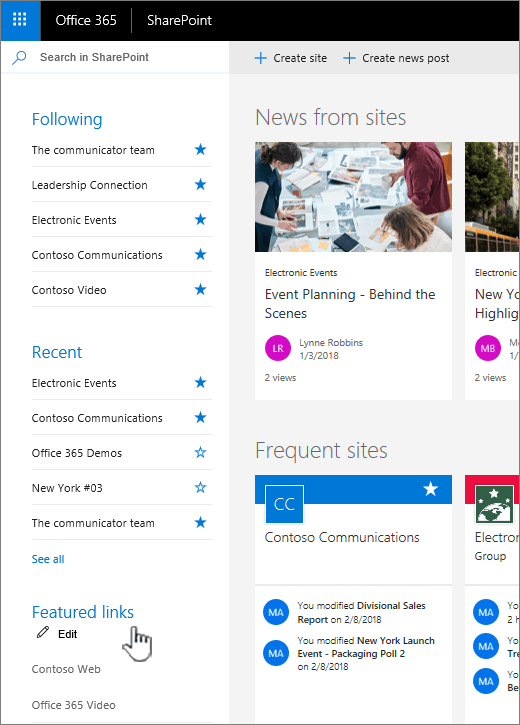 How To Change The Links List On The SharePoint Home Page?
