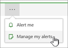 Manage my alerts