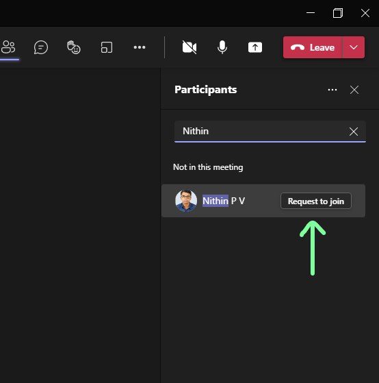 Add users to Teams meeting as required
