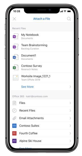 Attaching files in  Outlook Mobile - Dock 365 Blog