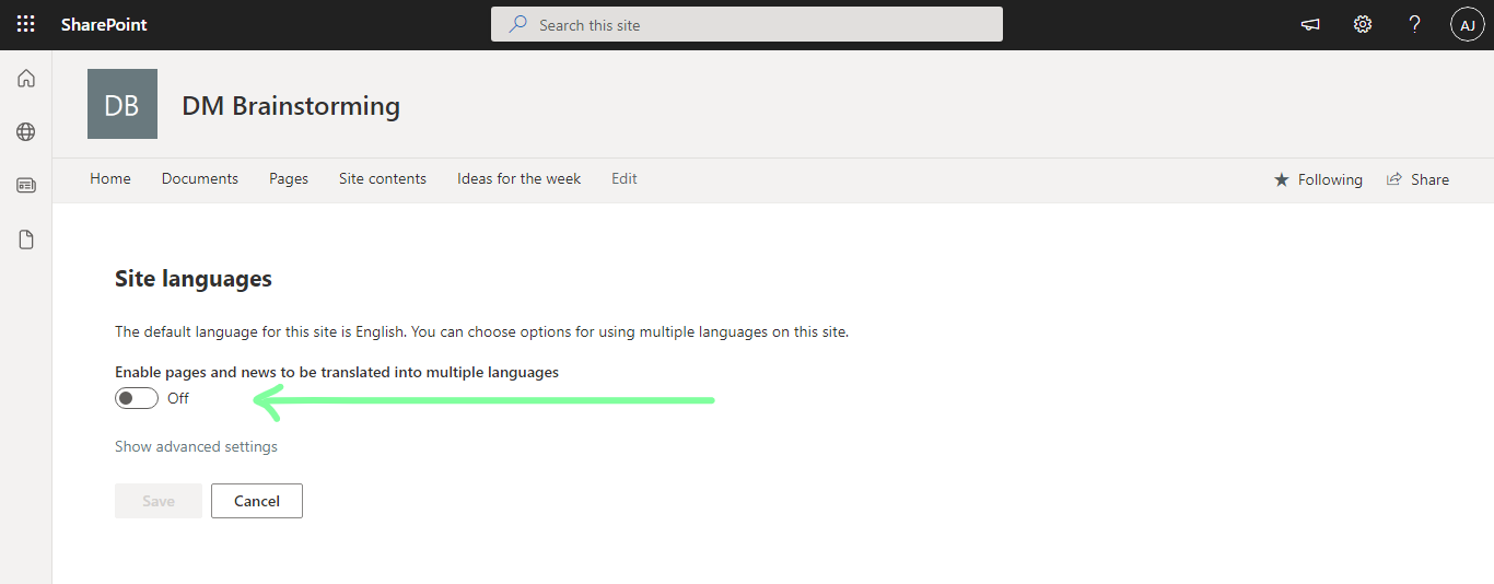 Enable pages and news to be translated into multiple languages