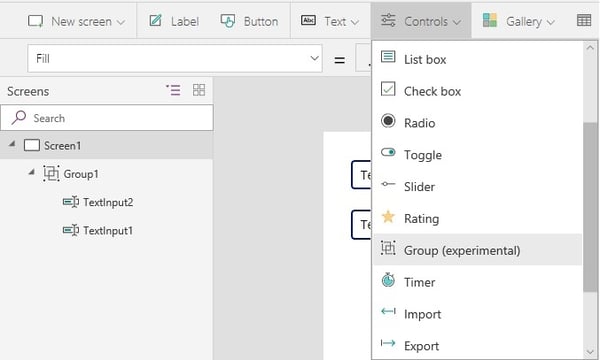 Group controls 