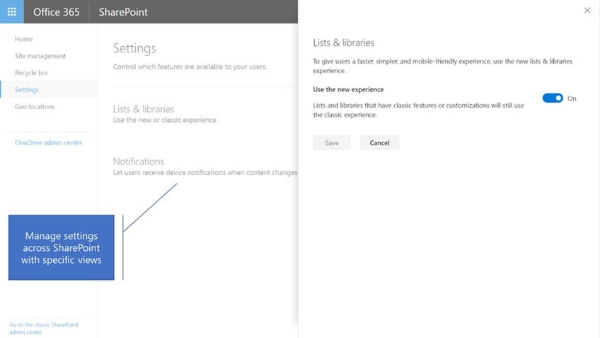 SharePoint_Admin_Center_List and Libraries