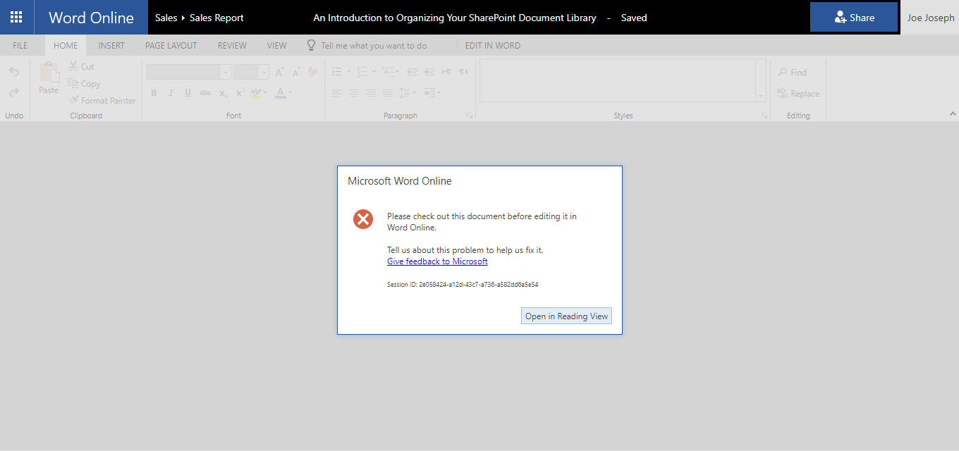 How to Check out a SharePoint Document