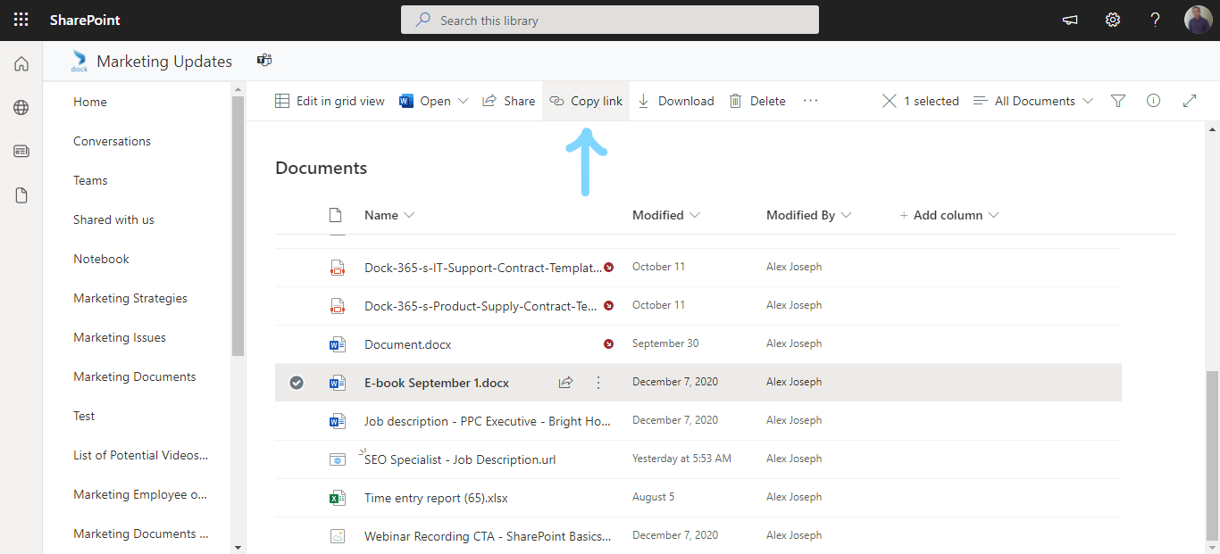 How To Add A Link To Your SharePoint Document Library