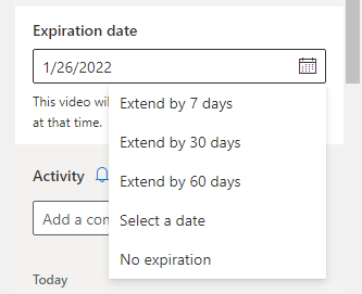 update expiration date