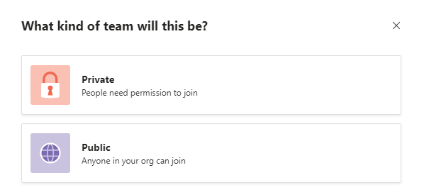Microsoft Teams Public teams