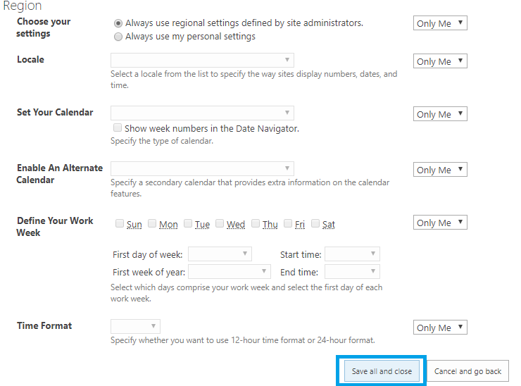 SharePoint Language Settings