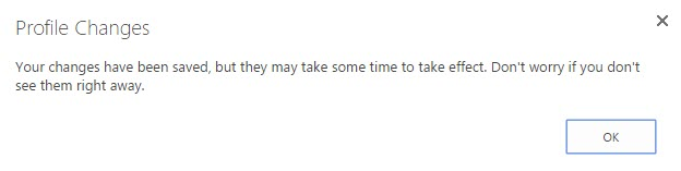 Profile Changes SharePoint